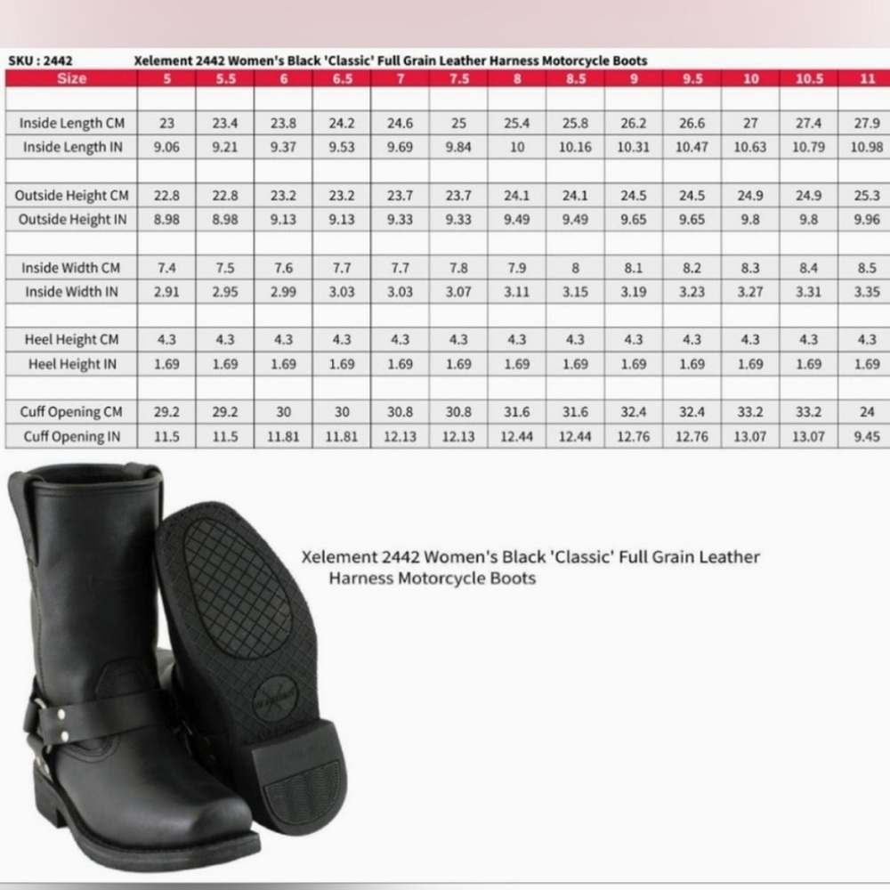 Black Women's Mid-Calf Harness Leather Boots - Picture 14 of 16